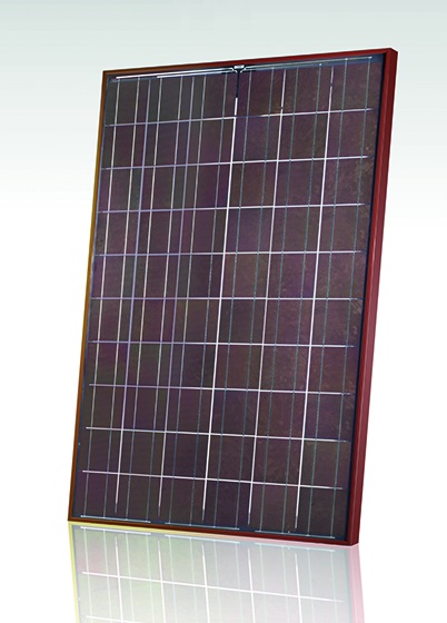 Pannello fotovoltaico rosso
